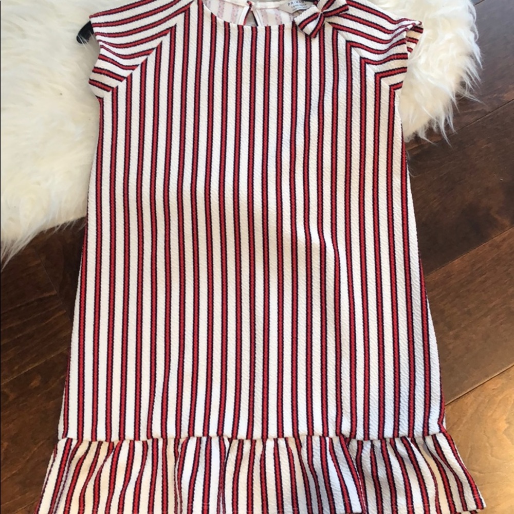 Girls stripe dress with bow